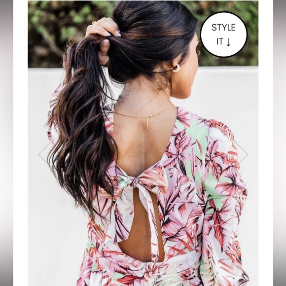 Pink Lily Where I Want To Be Tropical Printed Maxi Dress - Picture 5 of 12